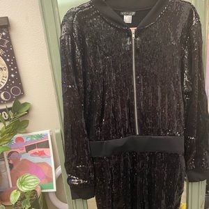 Sequin jogger jumpsuit